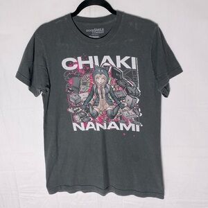 Good Smile Company Grey Chiaki Nanami Graphic Tee Crew Neck T-Shirt M
